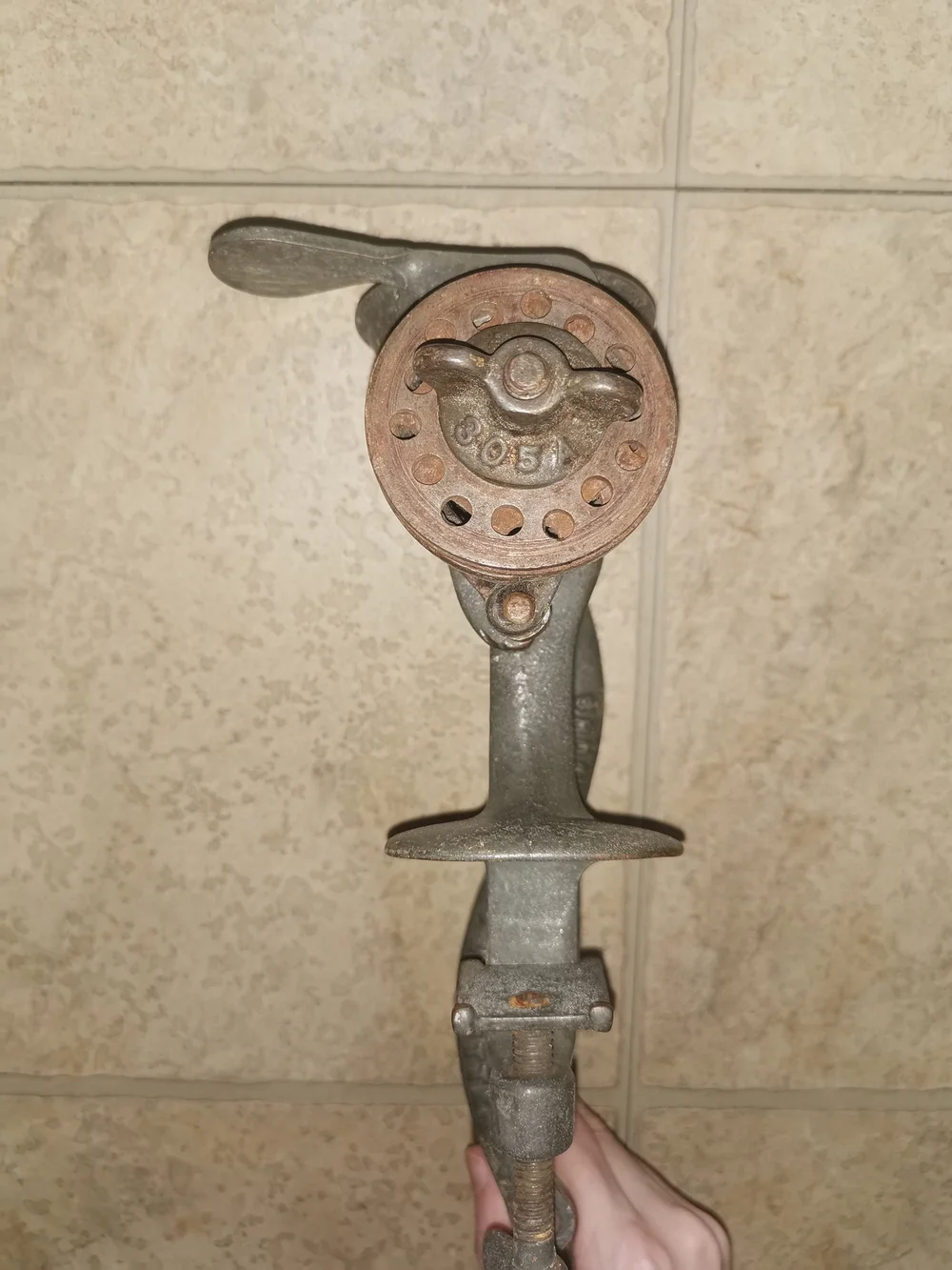 Antique No. 2 Manual Cast-Iron Food Chopper & Meat Grinder USA